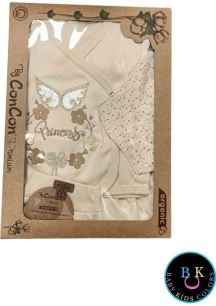 5 Parça Kutulu Sertifikalı Organik Saf Pamuklu Sevimli Hastane Çıkışı Set fırsatları