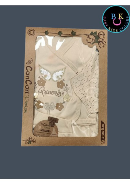 5 Parça Kutulu Sertifikalı Organik Saf Pamuklu Sevimli Hastane Çıkışı Set indirimleri