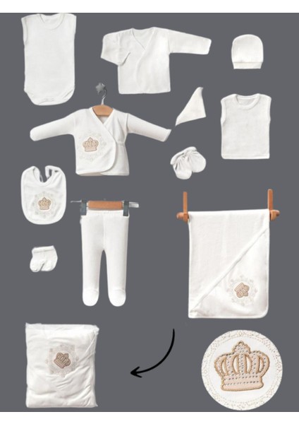 Hastahane Çıkışı Nakışlı Taşlı 11'li Yeni Doğan Zıbın Set indirimleri