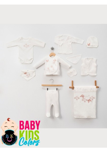 Lüks Kelebek Yeni Doğan Hastane Çıkış 10'lu Zıbın Seti (Kutulu) fiyatları