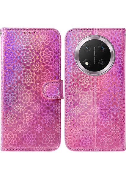 Honor Magic7 Lite 5g Standlı Deri Telefon Kılıfı (Yurt Dışından)