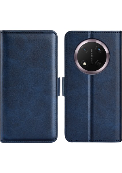 Honor Magic7 Lite 5g Standlı Kılıf Buzağı Dokulu Deri Cüzdan Telefon Kapağı (Yurt Dışından)