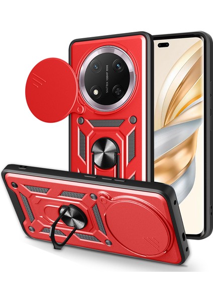 Honor Magic7 Lite 5g Pc + Tpu Kickstand Telefon Kapağı, Slayt Kamera Kapaklı (Yurt Dışından)