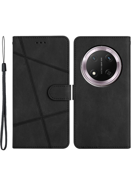 Honor Magic7 Lite 5g Crazy Horse Doku Pu Deri Cüzdan Halkalı Telefon Kılıfı Kapağı (Yurt Dışından)