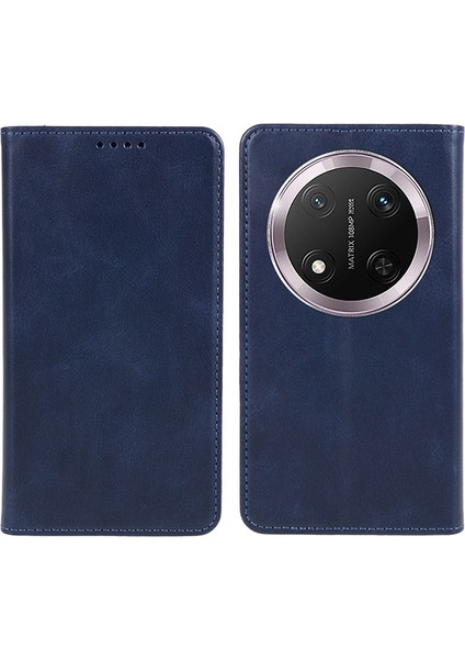 Honor Magic7 Lite 5g Güçlü Manyetik Buzağı Dokusu Pu Deri Telefon Kapağı (Yurt Dışından)