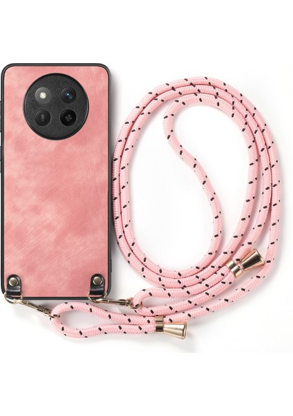Honor Magic7 Lite 5g Retro Doku Deri Kaplamalı Pc + Tpu Telefon Kapağı Asılı Halat ile (Yurt Dışından)