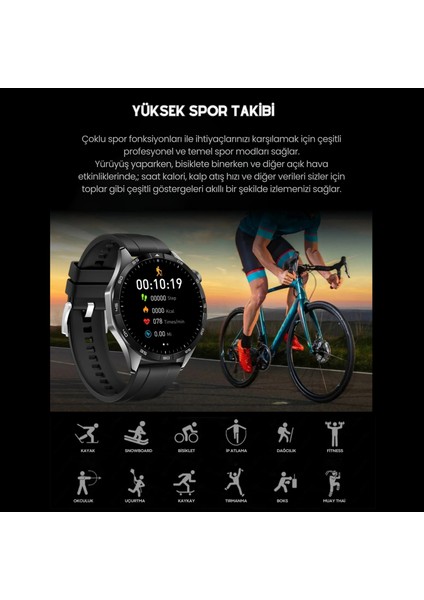 Watch x 3 Kordon Akıllı Saat Akıllı Saat Ios ve Android Uyumlu Yeni Nesil Super Amoled Hd Ekran