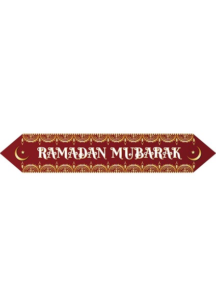 Mantel Kırmızısı Için Altın ile Eid Mubarak Şucu (Yurt Dışından)