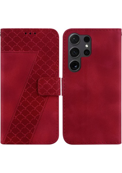 Samsung Galaxy S25 Ultra Standlı Kılıf Deri Telefon Kılıfı (Yurt Dışından)