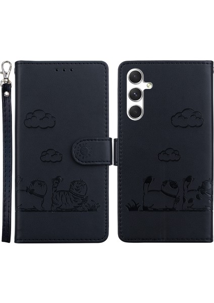Samsung Galaxy S25 Plus Rfıd Engelleme Tpu+Pu Deri Telefon Kapağı (Yurt Dışından)