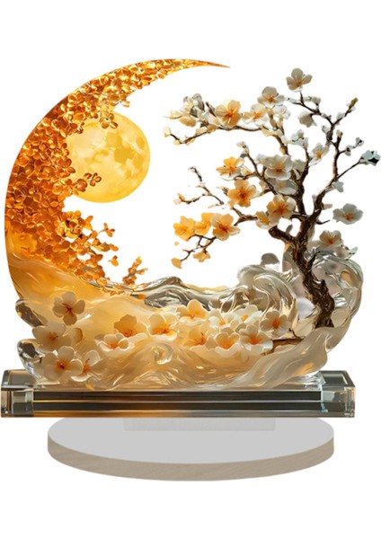 Akrilik Ay Dekorasyonu 2d Üstü Süsleme Ev Için (Yurt Dışından)