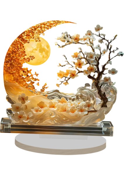 Akrilik Ay Dekorasyonu 2d Üstü Süsleme Ev Için (Yurt Dışından) fırsatları