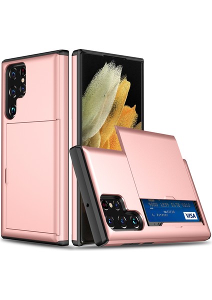 Samsung Galaxy S25 Ultra Tpu + Kart Tutuculu Pc Telefon Arka Kapağı (Yurt Dışından)