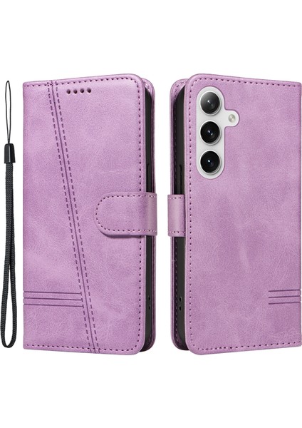 Samsung Galaxy S25 Plus / S24 Plus Deri Kılıf Cüzdan Telefon Kapağı (Yurt Dışından)