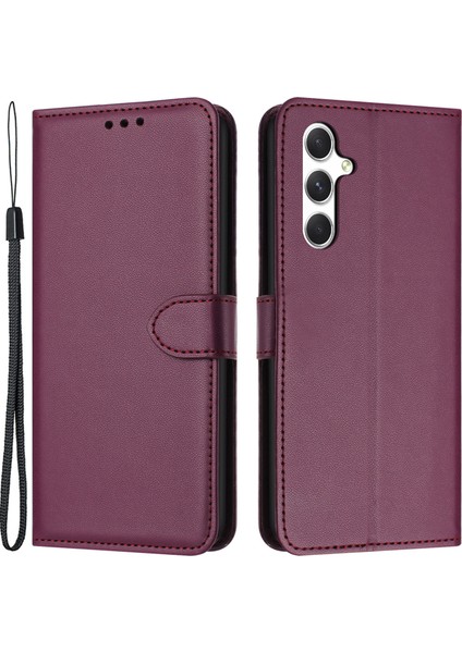 Samsung Galaxy S25 Plus / S24 Plus Cüzdanlı, Düşmeyi Önleyici Deri Telefon Kılıfı (Yurt Dışından)