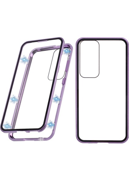 Samsung Galaxy S25 Manyetik Tam Koruma Şeffaf Telefon Kapağı (Yurt Dışından)