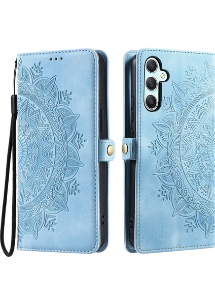 Samsung Galaxy S25 Plus Skin Feel Cüzdan Deri Telefon Kılıfı (Yurt Dışından)