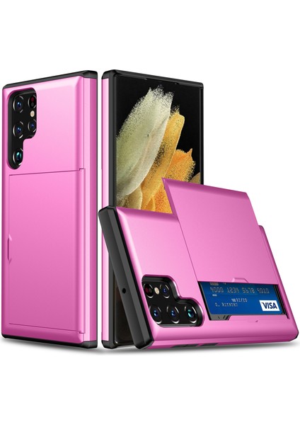 Samsung Galaxy S25 Ultra Tpu + Kart Tutuculu Pc Telefon Arka Kapağı (Yurt Dışından)