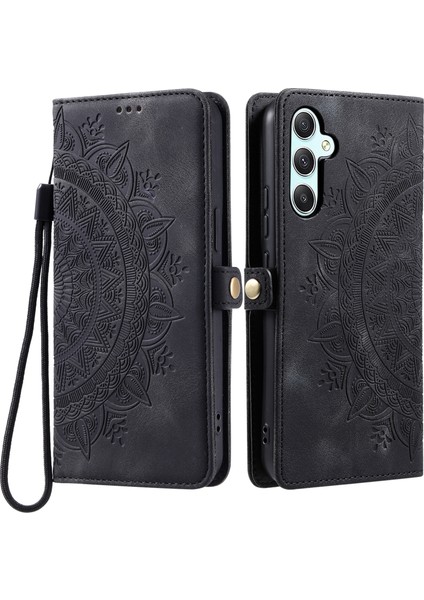 Samsung Galaxy S25 Plus Skin Feel Cüzdan Deri Telefon Kılıfı (Yurt Dışından)