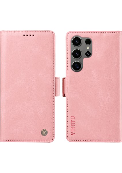 Samsung Galaxy S25 Ultra Cilt Dokunmatik Duygu Pu Deri Cüzdan Telefon Kılıfı (Yurt Dışından)