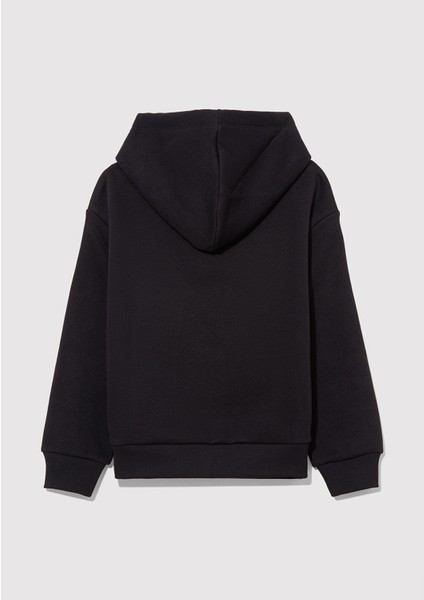 M7S10082-900 Kız Çocuk Mınnıe Baskılı Kapüşonlu Sweatshirt