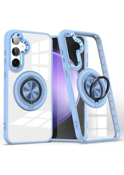 Samsung Galaxy S25 Plus / S24 Plus Manyetik Kılıf Döner Kickstand Pc + Tpu Telefon Kapağı (Yurt Dışından)