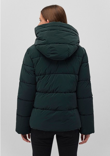 Kapüşonlu Koyu Yeşil Şişme Mont 1110043-71929 modelleri