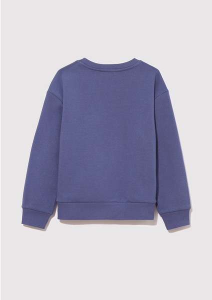 Logo Baskılı Mor Sweatshirt 7S10050-70661