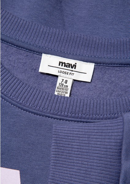 Logo Baskılı Mor Sweatshirt 7S10050-70661