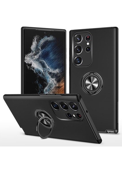 Samsung Galaxy S25 Ultra Pc+Tpu Telefon Kılıfı ve Dönebilen Halka Tutucu (Yurt Dışından)