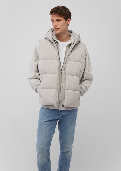 Kapüşonlu Açık Gri Şişme Yelek 0110089-70075 fiyatları