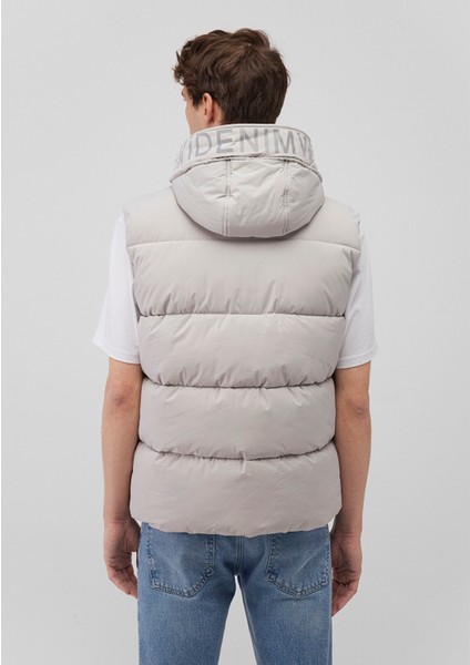 Kapüşonlu Açık Gri Şişme Yelek 0110089-70075 indirimleri