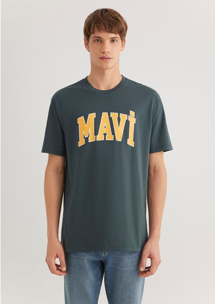 Mavi Logo Baskılı Yeşil Tişört 0611711-71598 fırsatları