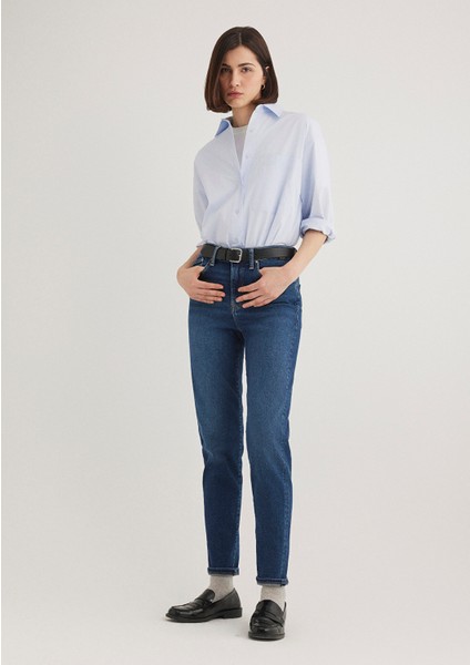 Cindy Gold Shape Koyu Mavi Jean Pantolon 100277-33687