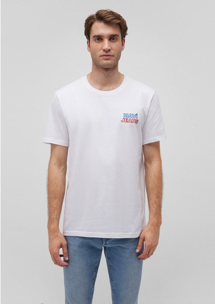 Mavi Jeans Baskılı Beyaz Tişört 066841-620