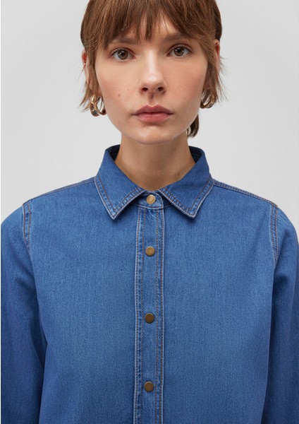 Lacivert Denim Gömlek 1210959-85481 indirimleri