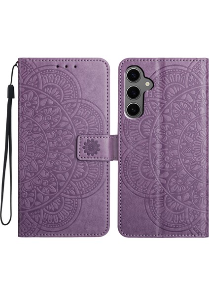 Samsung Galaxy S25 Plus Kart Yuvalı Deri Kılıf Telefon Kapak Standı (Yurt Dışından)