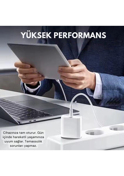 iPhone Tüm Serilere Uyumlu 20W Hızlı Şarj Seti Adaptör ve Type C Kablosu 7 8 x 11 12 13 14 Plus Pro