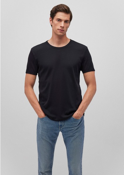 Erkek Siyah Basic Tişört 063747-900