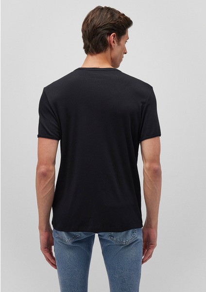 Erkek Siyah Basic Tişört 063747-900