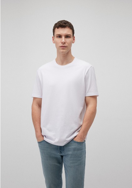 Stretch Beyaz Basic Tişört 0610252-620