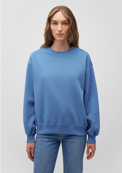 Kadın Bisiklet Yaka Mavi Basic Sweatshirt 1610198-70885 modelleri