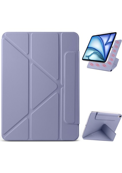 iPad 10.9 (2022) Pc + Pu Deri Origami Standı Manyetik Tablet Kapağı (Yurt Dışından)