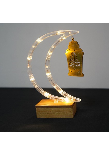 Ramazan I I Işıkları Mubarak Eid Moonlight Ahşap Işıklar Festival Parti Malzemeleri Için Üstün (Yurt Dışından) indirimleri