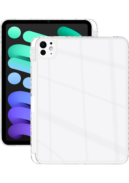 iPad Pro 13 (2024) Kalem Yuvalı Şeffaf Tpu Tablet Koruyucu Kapak (Yurt Dışından)