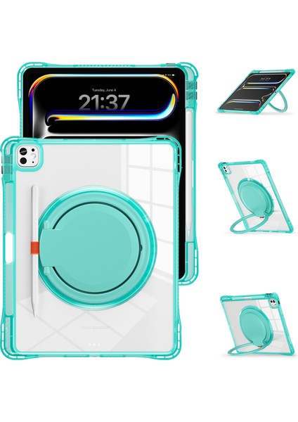 iPad Pro 13 (2024) Döner Destek Standı Pc+Tpu+Akrilik Tablet Kılıfı (Yurt Dışından) fiyatları