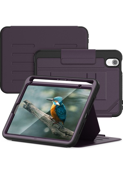 iPad Mini (2024) / (2021) Pc + Tpu + Pu Kart Yuvalı U Şeklinde Stand Tablet Kapağı (Yurt Dışından) fiyatları