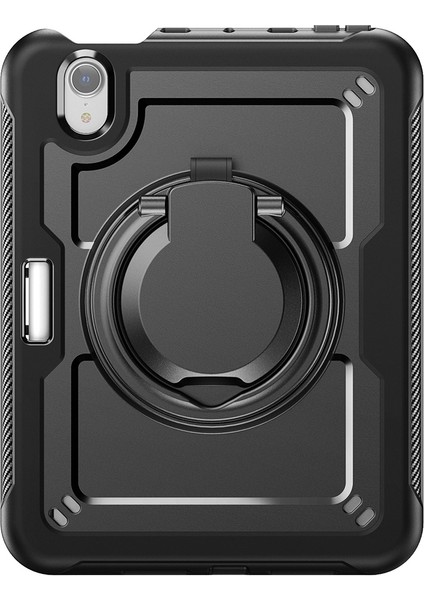iPad Mini (2024) / (2021) Dönen Kickstand Pc + Tpu Omuz Askılı Darbeye Dayanıklı Tablet Kılıfı (Yurt Dışından)