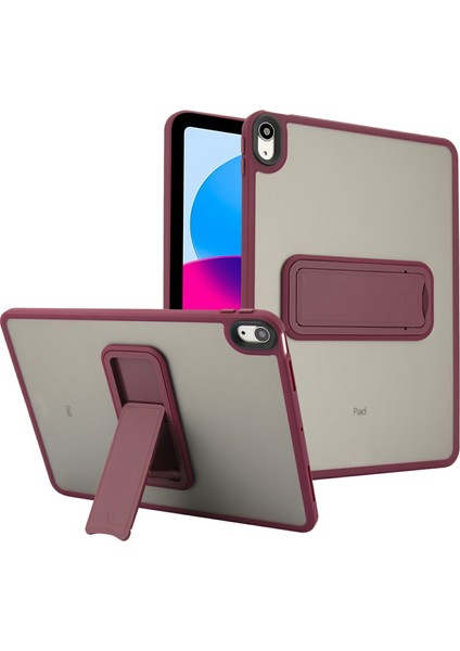 iPad 10.9 (2022) Tpu + Pc Kickstand'lı Cilt Dokunuşlu Tablet Kılıfı (Yurt Dışından)