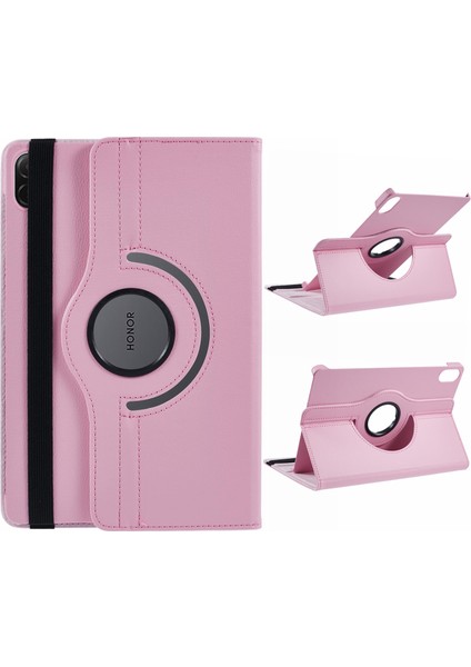 Honor Pad X8A / Pad X9 Döner Stand Pu Deri + Elastik Bantlı Pc Tablet Kapağı (Yurt Dışından)